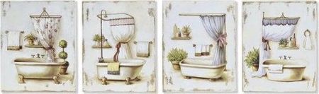 DKD HOME DECOR OBRAZ ŁAZIENKI (20 X 3 X 25 CM) (4 SZTUK)