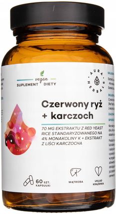 Aura Herbals Czerwony Ryż + Karczoch Ekstrakt 4:1 60 Kaps.