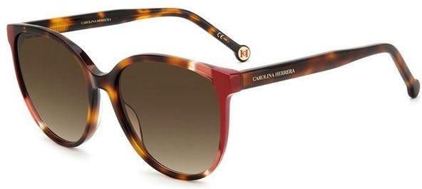 Lunettes De Soleil Carolina Herrera CH 0087/S - Carrées, Havane Rouge/marron