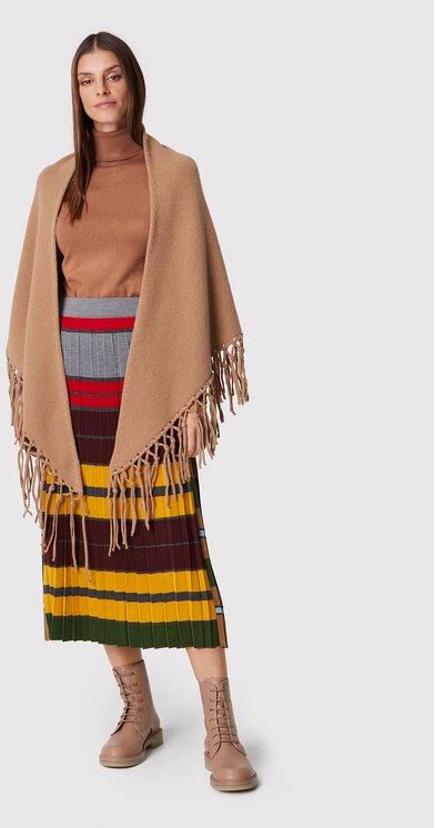 Weekend Max Mara Ponczo Tornado 57460924 Brązowy Regular Fit