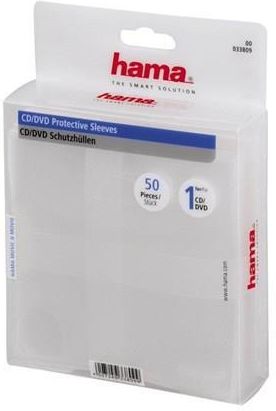 Hama CD/DVD Protective Sleeves, Pack of 50 (00033809)