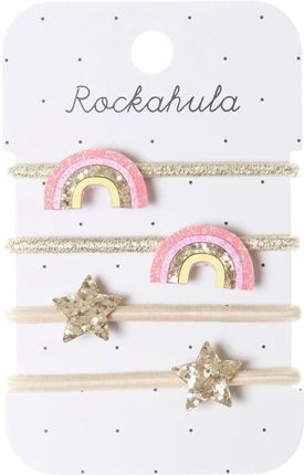 Rockahula Kids - 4 gumki do włosów Disco Rainbow Ponies