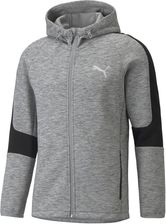 Zdjęcie Bluza z kapturem męska Puma EVOSTRIPE FULL-ZIP szara 58942403 - Poznań