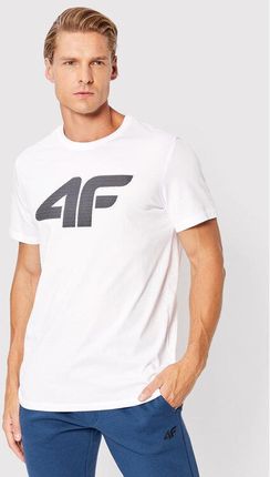 4F T-Shirt H4Z22-TSM353 Biały Regular Fit