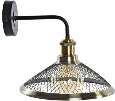 Dkd Home Decor Lampa ścienna Czarny Złoty Metal 220 V 50 W (27 28 cm) 
