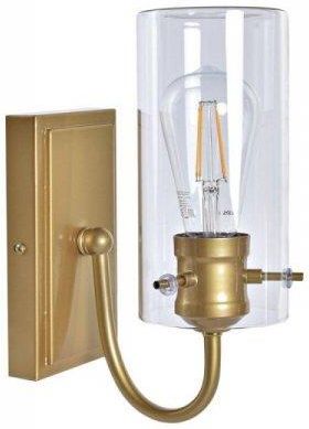 Dkd Home Decor Lampa ścienna Szkło Złoty Metal Przezroczysty 220 V 50 W (13 17 27 cm) 