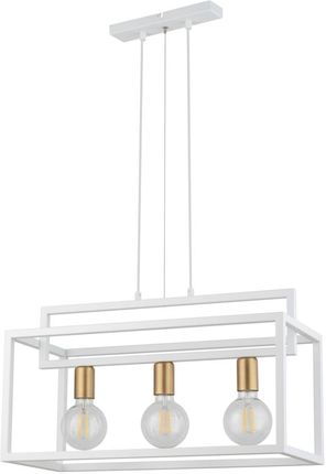 Sigma Loftowy zwis biały Vigo metalowa klatka wisząca nad stół  (32442)