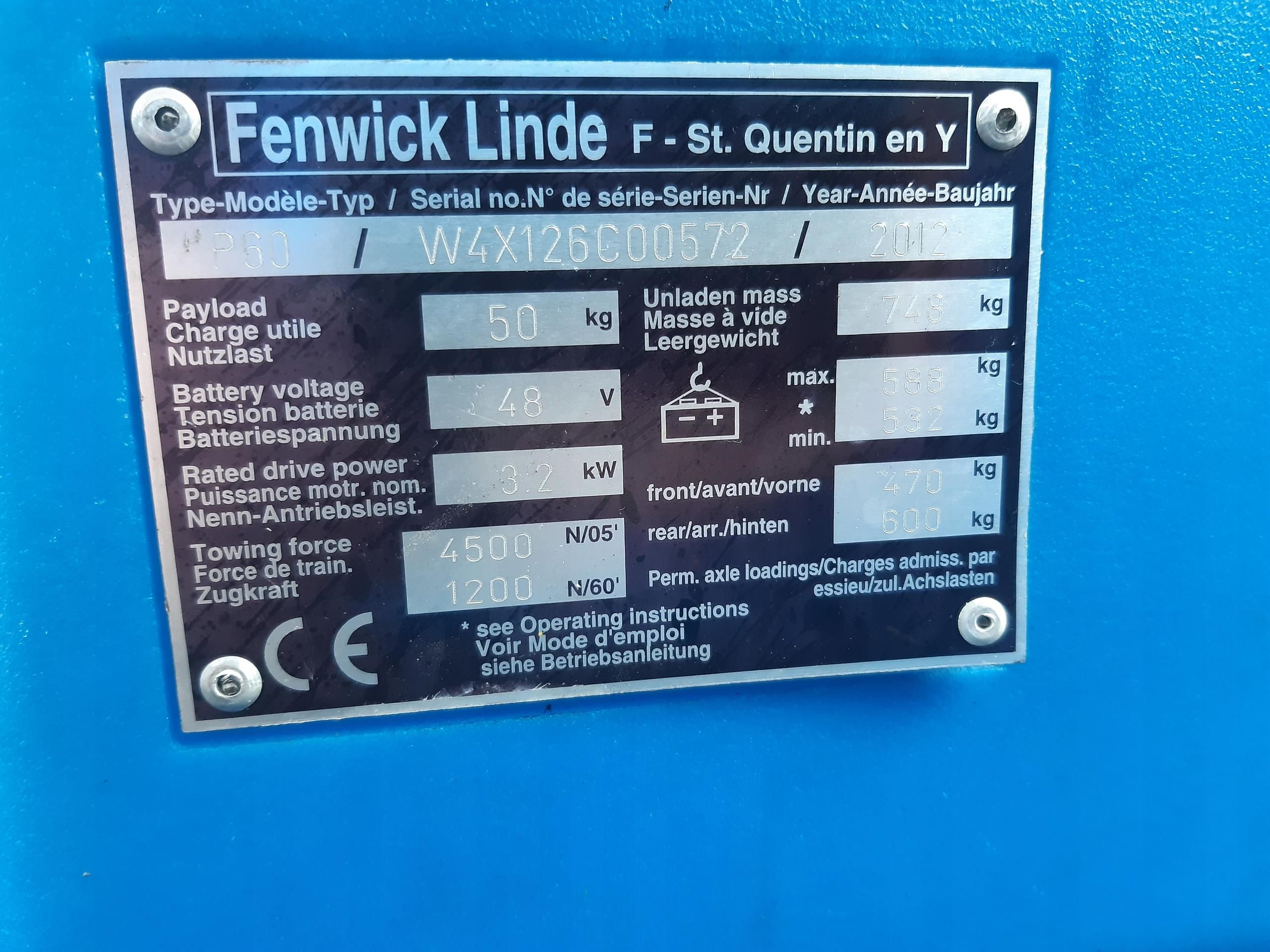 TRAKTOR PRZEMYSŁOWY ELEKTRYCZNY LINDE P 60 - zdjęcie 6 TRAKTOR PRZEMYSŁOWY ELEKTRYCZNY LINDE P 60