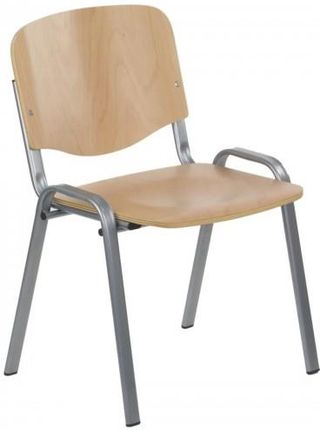 Krzesło ze sklejki typu ISO, stelaż w kolorze aluminium. Model TDC-07