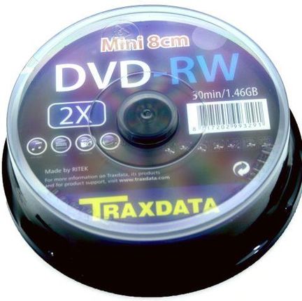 Mini Dvd-rw Traxdata 1,4GB do kamer 30min 8cm c.10