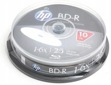 Nośnik danych Hp Blu-ray Bd-r x6 25GB Printable Full Face 10szt ...