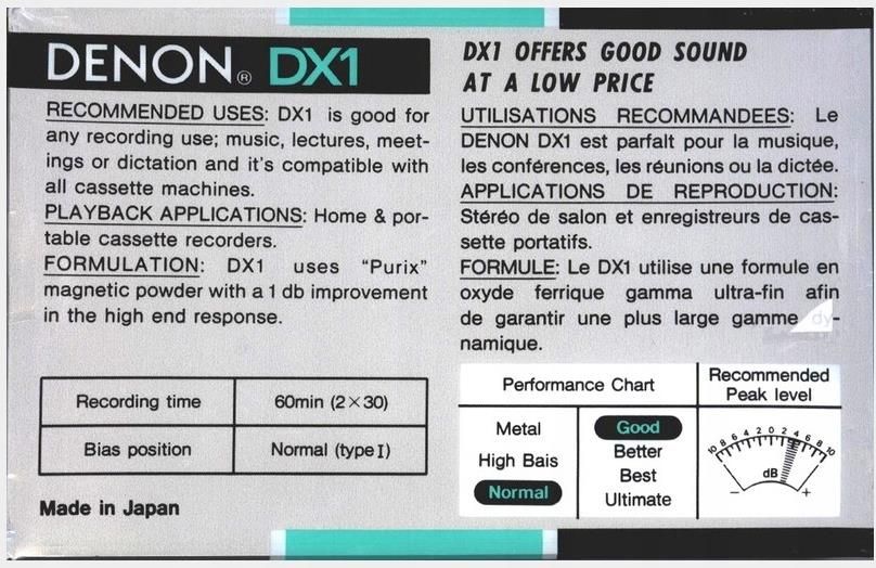 Nośnik danych Denon DX1 60 1988r. 1szt - Opinie i ceny na