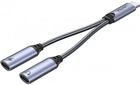 Unitek Adapter USB TYP-C na 2 x port USB-C audio i 18W (M206A)