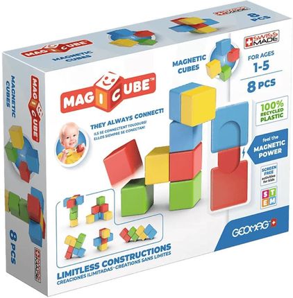 Geomag Klocki Magnetyczne Magicube FullColor Recycled Try me 8el. GEO-062