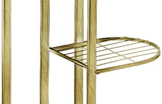 Kwietnik metalowy stojący na 6 doniczek kwiatów 97x43x22cm (Złoty) - zdjęcie 3 Kwietnik metalowy stojący na 6 doniczek kwiatów 97x43x22cm (Złoty)