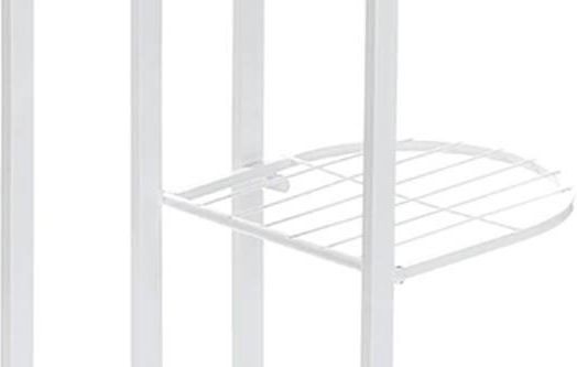 Kwietnik metalowy stojący na 6 doniczek kwiatów 97x43x22cm (Biały) - zdjęcie 2 Kwietnik metalowy stojący na 6 doniczek kwiatów 97x43x22cm (Biały)