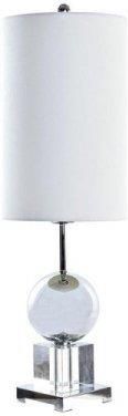 Dkd Home Decor Lampa stołowa Srebrzysty Biały 220 V 50 W Nowoczesny (25 25 78 cm) 