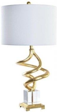 Dkd Home Decor Lampa stołowa Abstrakcyjny Złoty Biały 220 V 50 W Nowoczesny (38 38 75 cm) 