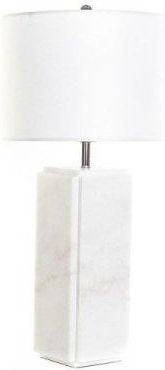 Dkd Home Decor Lampa stołowa Biały Poliester Metal Marmur 220 V 50 W (33 33 65 cm) 