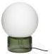 Hubsch Lampa stołowa kula na szklanej zielonej podstawie Sphere (991201)