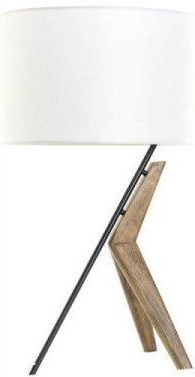 Dkd Home Decor Lampa stołowa Biały Brązowy Czarny Poliester Metal Dub 220 V 50 W (35 35 54 cm) 
