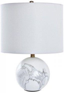 Dkd Home Decor Lampa stołowa Złoty Biały 220 V 50 W Nowoczesny (36 36 52 cm) 