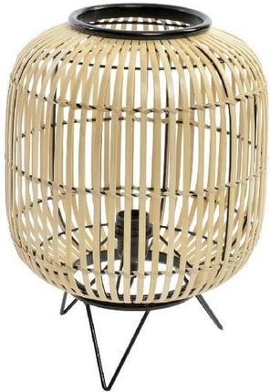 Dkd Home Decor Lampa stołowa Czarny Metal Brązowy Bambus (30 x 30 40.5 cm) (S3020871)
