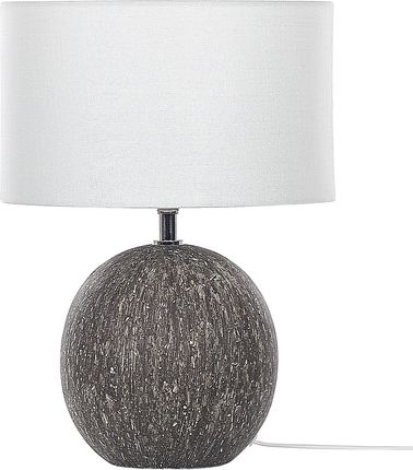 Beliani Nowoczesna lampa stołowa oświetlenie do domu ceramiczna baza abażur czarna Fonissa (315468)