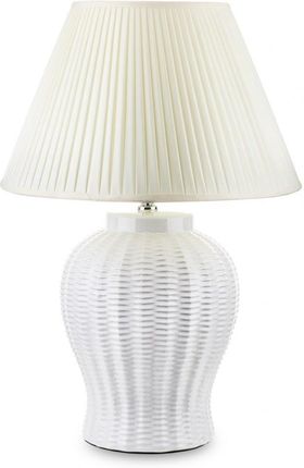 Arthings Lampa ceramiczna biała wiklina HAMPTON 4 (138204)