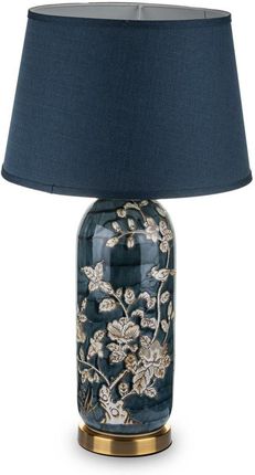 Arthings Lampa ceramiczna granatowa z motywem kwiatowym MISAKI 3 (131241)