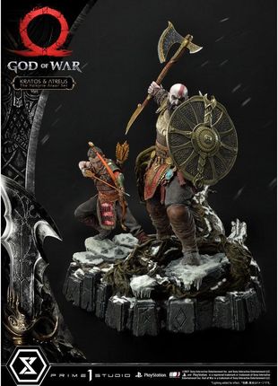Prime 1 Studio God of War Premium Masterline Series Statue Kratos and Atreus in the Valkyrie 72 cm