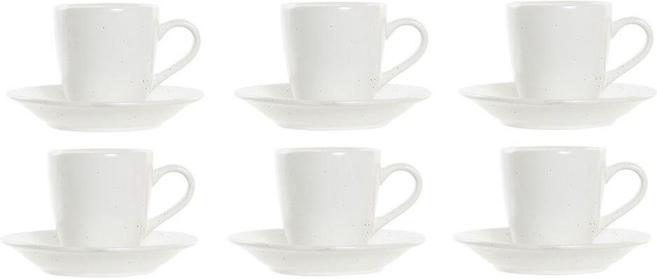 Dkd Home Decor Zestaw Filiżanek Do Kawy Biały Kamionka 90Ml (S3037307 ...