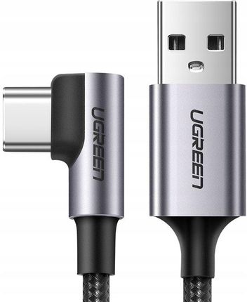 Ugreen UGREEN KĄTOWY KABEL PRZEWÓD USB - USB TYP C 1M 3A CZARNY