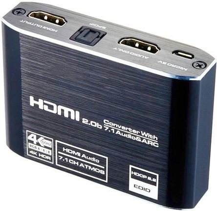 Pawonik EKSTRAKTOR HDMI 2.0 TOSLINK KONWERTER ATMOS 7.1