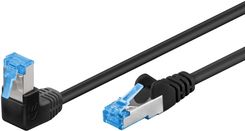 Kabel LAN Patchcord CAT 6A S/FTP 1x90 czarny 2m