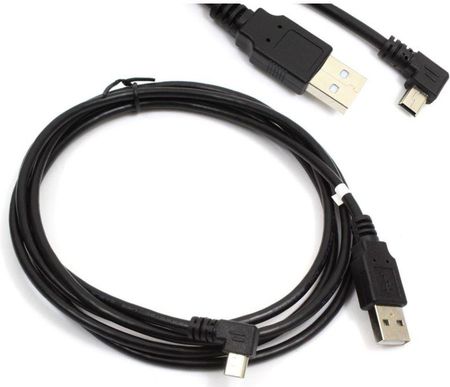 Kabel PC DKE-2 Mini USB 1,8 m kątowy czarny