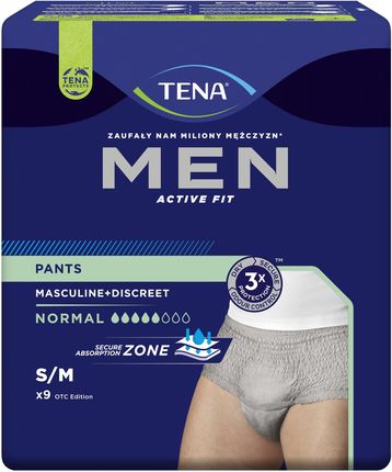 TENA Men Pants Normal Grey S/M OTC Edition 9 szt