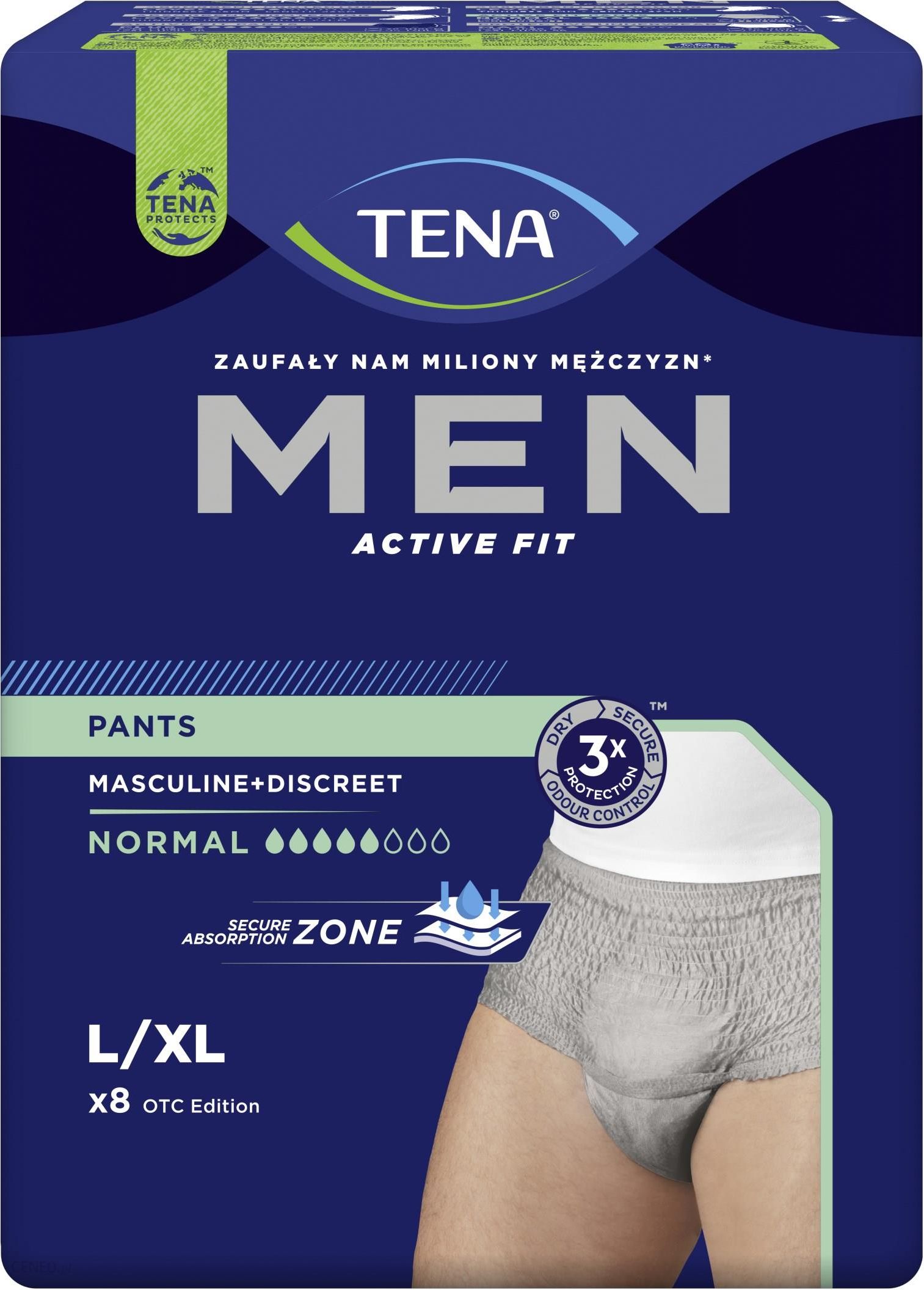 TENA Men Pants Normal Grey L/XL OTC Edition 8 szt - Opinie i ceny na