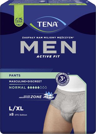 TENA Men Pants Normal Grey L/XL OTC Edition 8 szt
