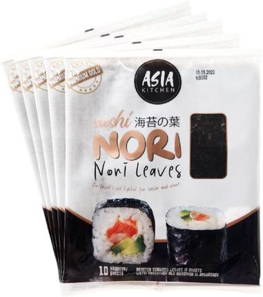 Algi Sushi Nori Premium Gold 5 x 10 szt - Asia Kitchen
