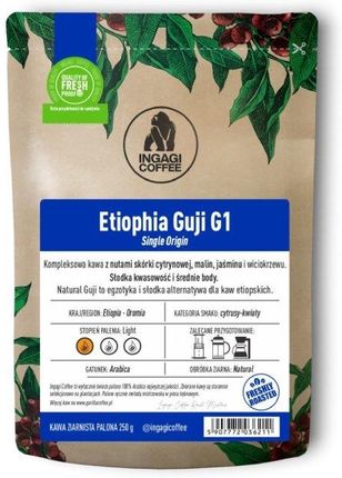 Kawa ziarnista Ingagi Coffee Ethiopia Guji G1 250g