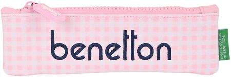 Benetton Torba Szkolna Vichy Różowy 20X6X1Cm