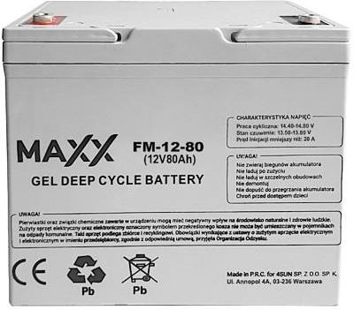Maxx Akumulator Żelowy 80Ah 12V
