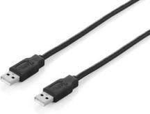 Equip USB 2.0 Kabel A->A 180cm S/S schwarz (128870)