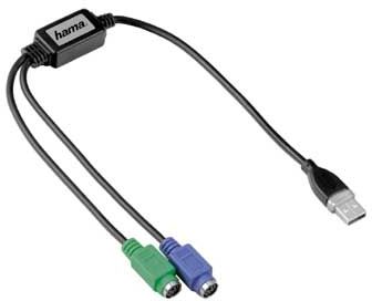 Hama Adapter konwerter USB - 2x PS/2 0,3m (00039709)