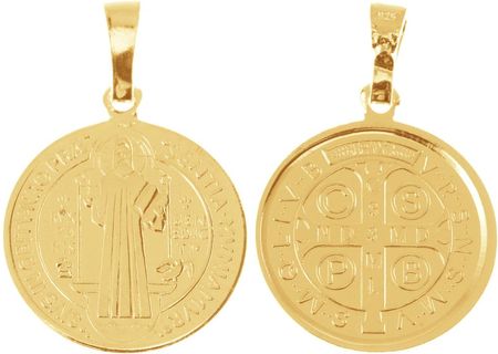 Medalik srebrny - Medalik Świętego Benedykta MM088ORO