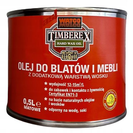 Timberex Olej Do Blatów I Powłok Drewnianych 500Ml