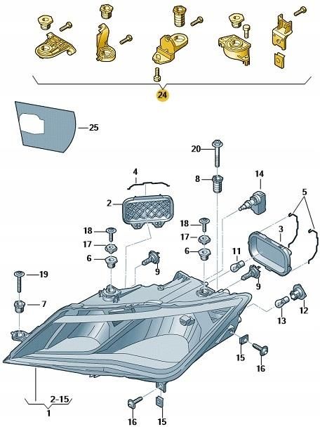 Fixation Phare Optique Avant Gauche Pour CITROEN C4 - Auto