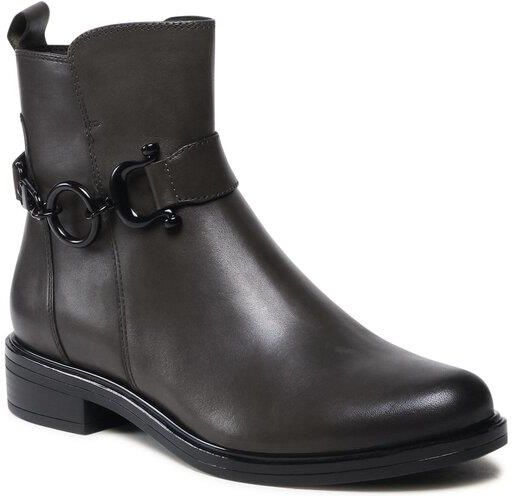 Bottines Caprice En Cuir - Talon Bloc 2cm - Largeur G - Taille Cheville - Fabriqué Au Bangladesh