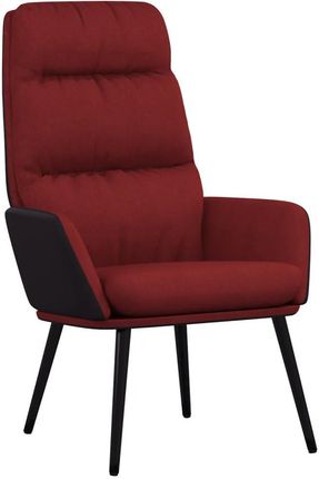 Krzesło Wypoczynkowe Winna Czerwień Obite Tkaniną 13452-341127